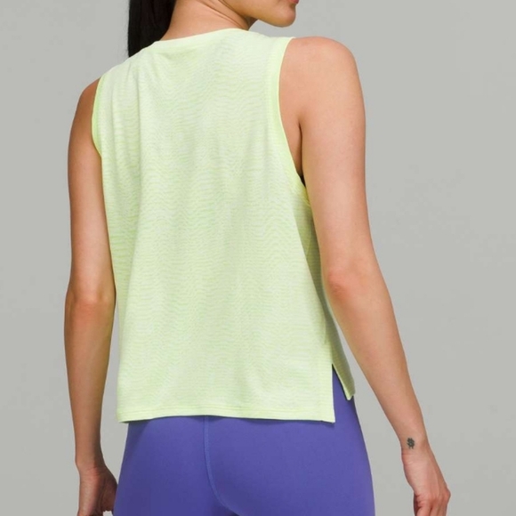Lululemon Train To Be Tank Ripple Weave Lemon Sorbet Yellow Medium - Picture 12 of 15